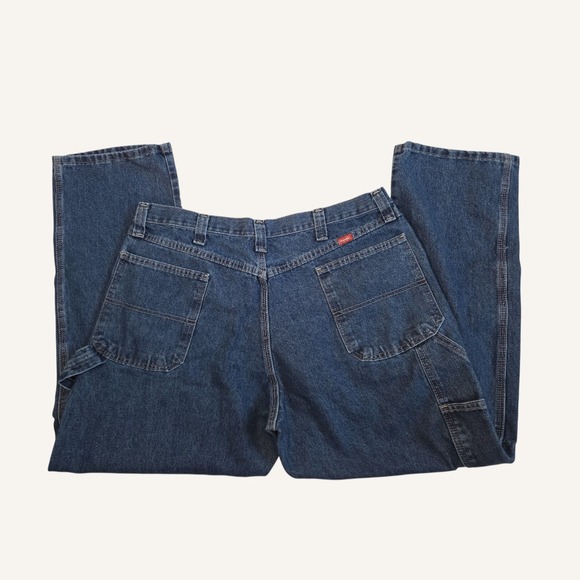 Wrangler Mens Carpenter Jeans Dark Wash Denim Utility Pants 38x30 94LSWDV - Picture 4 of 8